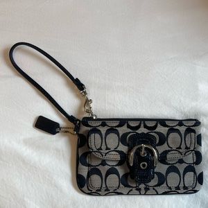 Coach Signature C Print Buckle Large Soho Wristlet